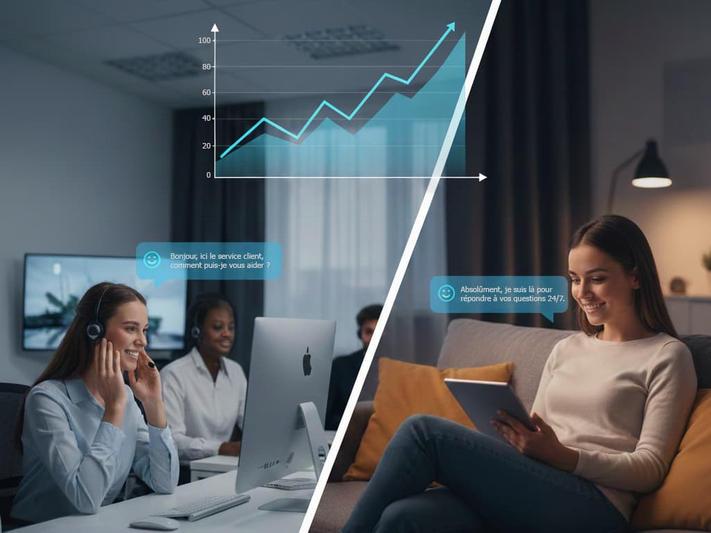 Interface de support client assistée par IA